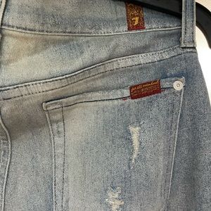 7 for all Mankind the slim cigarette jeans light blue SPARKLE